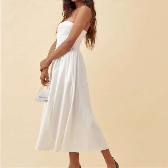NWOT Reformation Lissa Dress White - Picture 5 of 8
